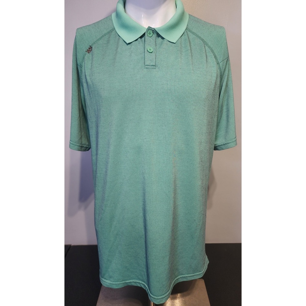 Rhone‎ XXX Mens Sz Large Activewear Golf Polo Shirt Stretch Casual Comfort Green